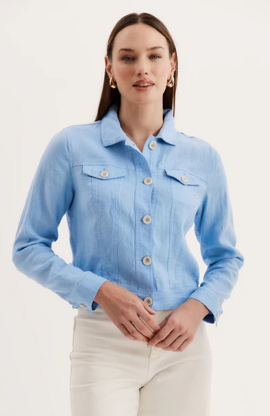 Corey Linen Jean Jacket - Chambray | tyler boe