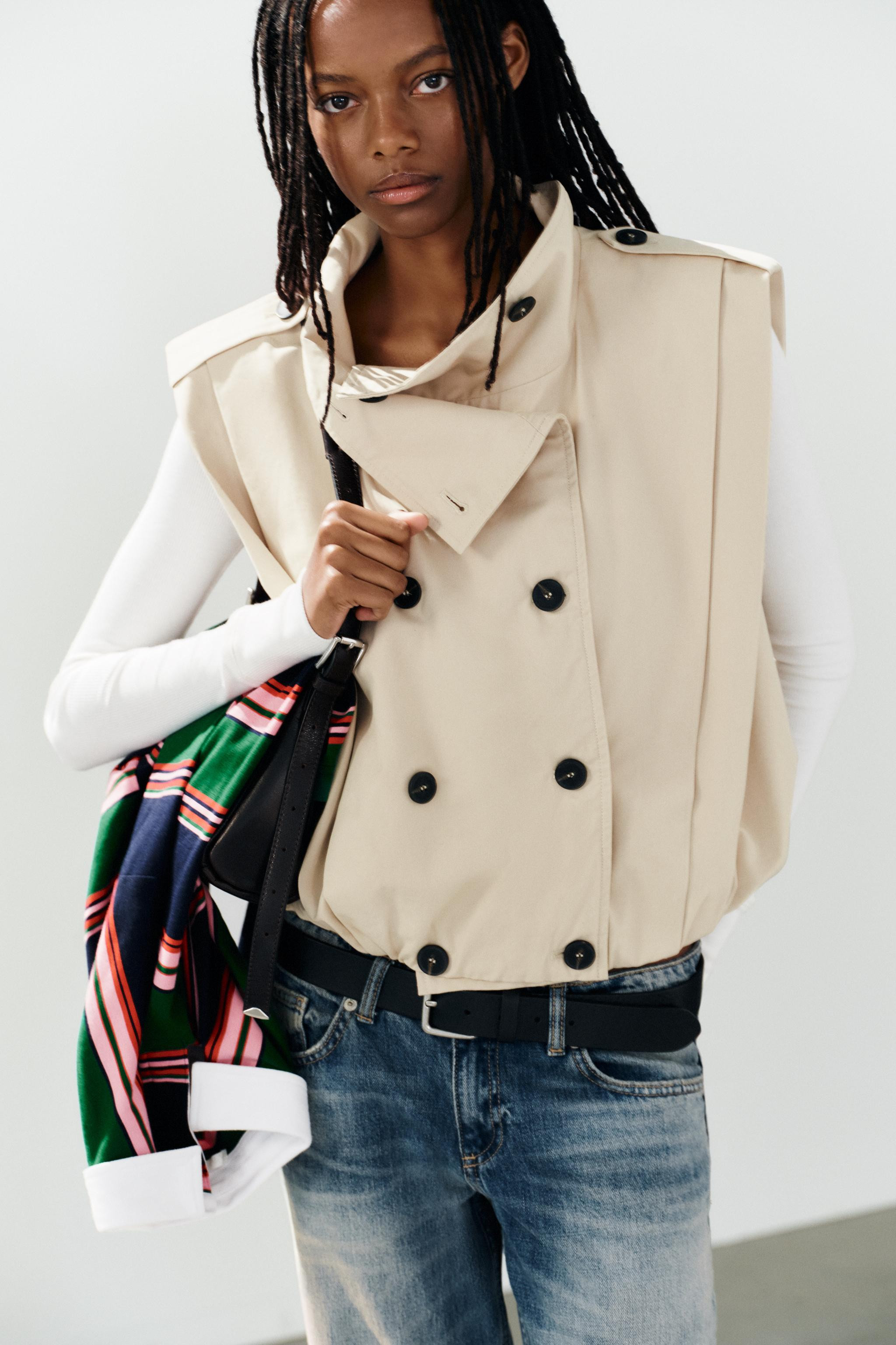 PLEATED BUTTON-UP VEST | Zara US