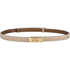 FENLDY Adjustable Thin Belts For Womens Skinny Belts For Dresses Womens Solid Color Alloy Turn Lo... | Amazon (US)