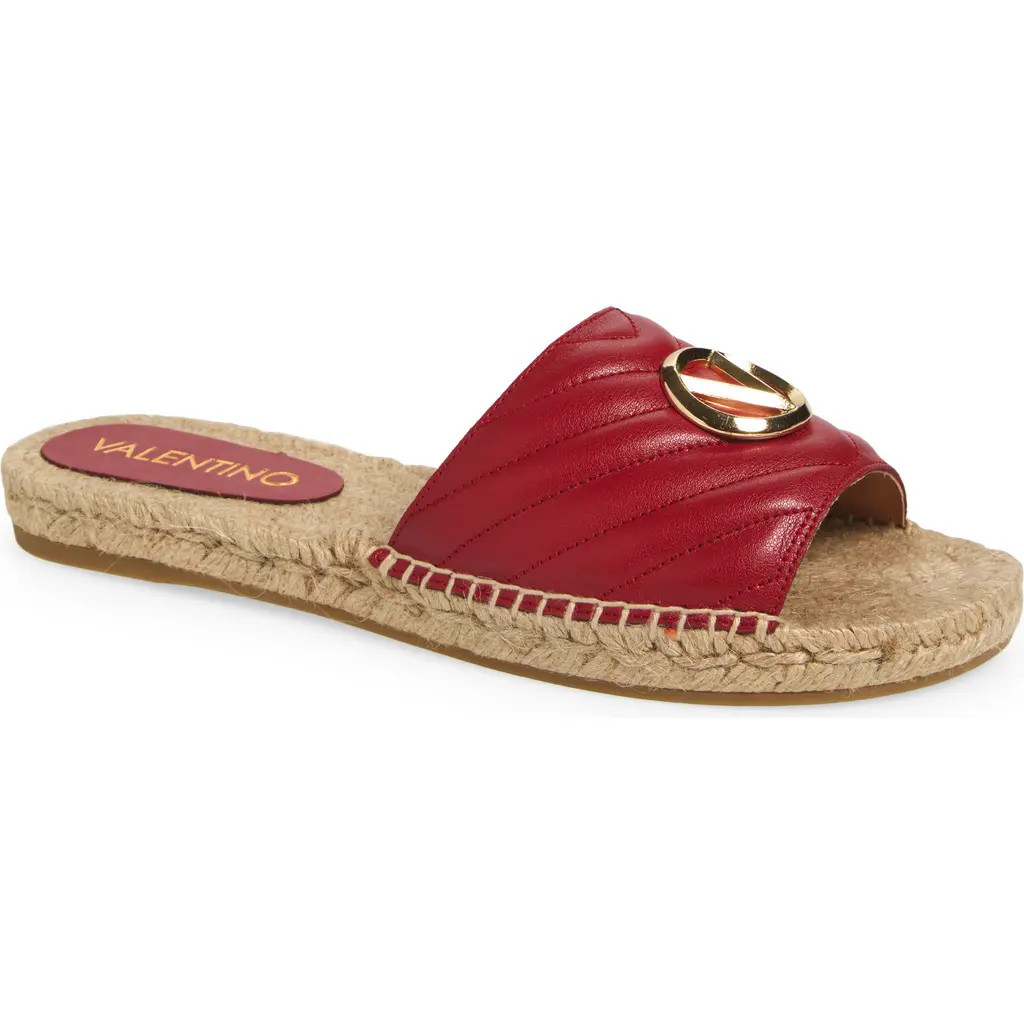 VALENTINO BY MARIO VALENTINO Clavel Espadrille Slide Sandal in Red at Nordstrom Rack, Size 9 | Nordstrom Rack