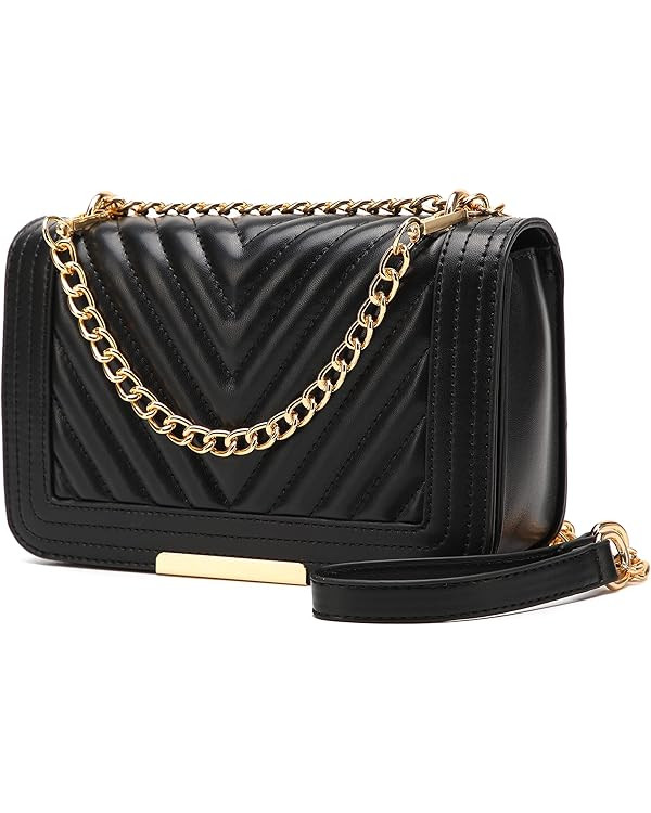 lola mae Crossbody Bags for Women Fashion Quilted Shoulder purse with Convertible Chain Strap Cla... | Amazon (US)