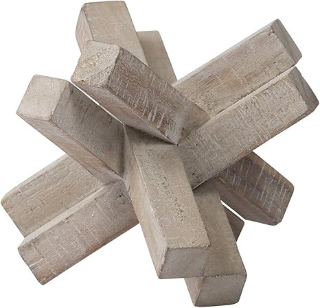 Mercana Furniture & Decor Vega I by Mercana Decorative Object, 5.5L x 5.5W x 4.1H, Whitewashed | Amazon (US)