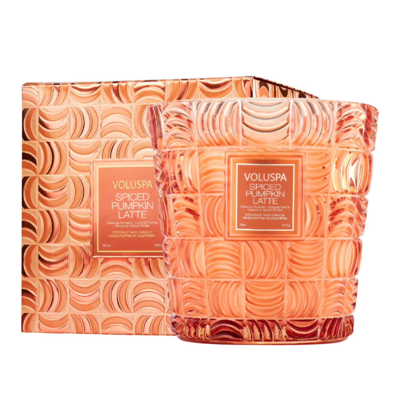 Voluspa Spiced Pumpkin Latte 3 Wick Hearth Candle | Waiting On Martha Home