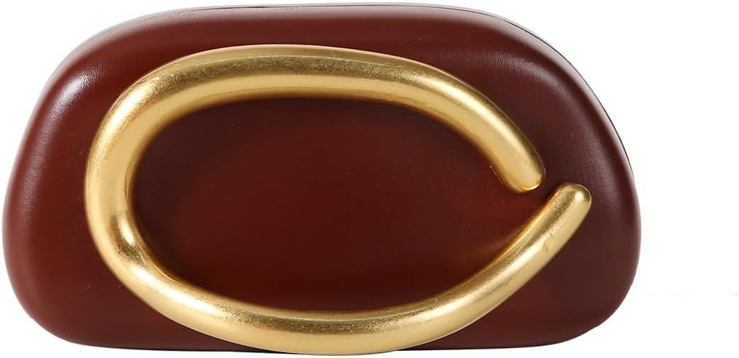 Dreubea Minimalist Gold-Tone Art Deco Clutch Bag – Elegant Metallic Accent Evening Handbag Purs... | Amazon (US)