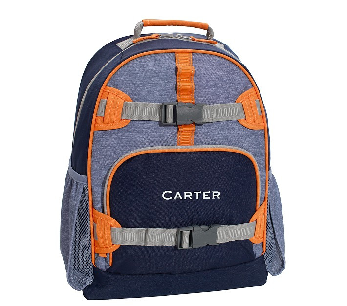 Mackenzie Navy/Blue/Orange Colorblock Backpacks | Pottery Barn Kids