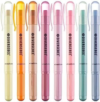 DIVERSEBEE Bible Highlighters and Pens No Bleed, 8 Pack Assorted Colors Gel Highlighters Set, Cut... | Amazon (US)