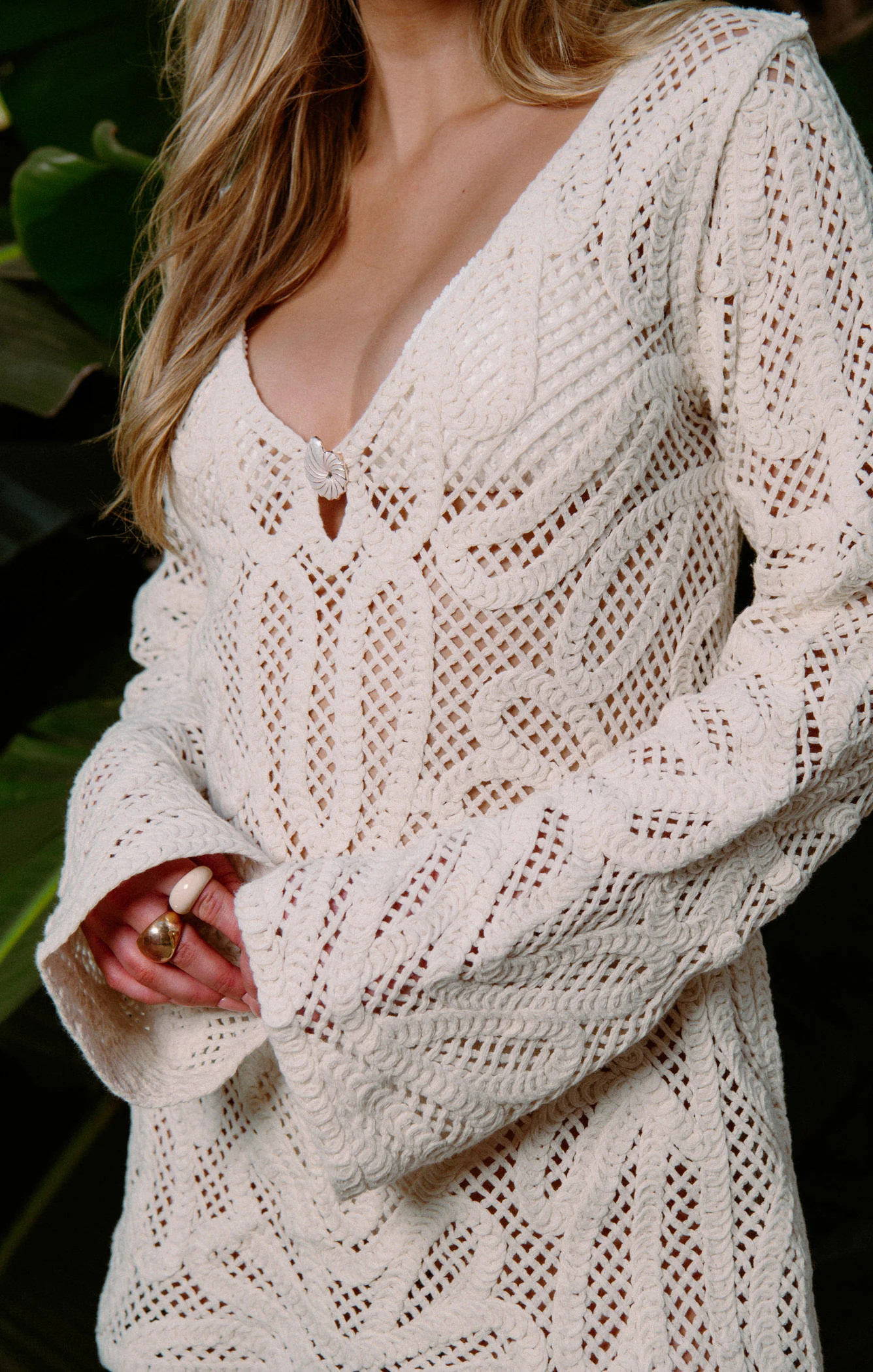 Anywhere Mini Dress ~ White Sand Crochet | Show Me Your Mumu