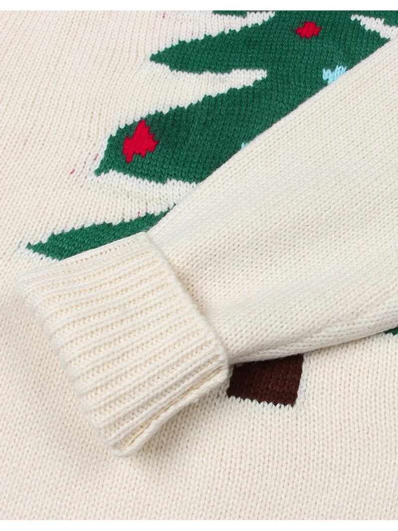 Christmas Sweaters for Women Christmas Tree Printed Ugly Christmas Sweater Knit Warm Pullover Swe... | Walmart (US)