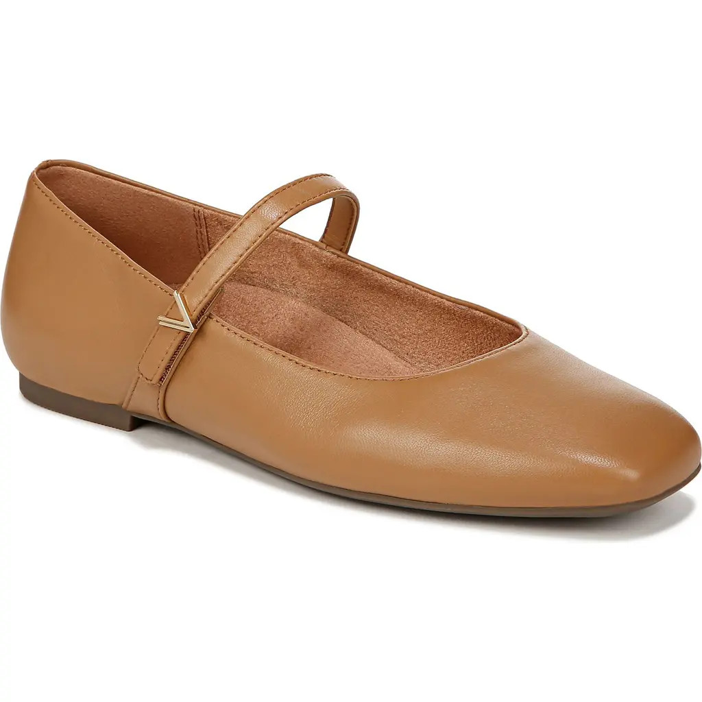 Vionic Alameda Mary Jane Flat in Camel at Nordstrom, Size 8.5 | Nordstrom
