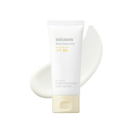 mixsoon Bean Sunscreen-Lightweight Airy Texture SPF 50 Korean Sunscreen for Face, No White Cast, Non-Sticky Stocking Stuffers 50ml / 1.69 fl.oz. Korean Glass Skin Care | Amazon (US)