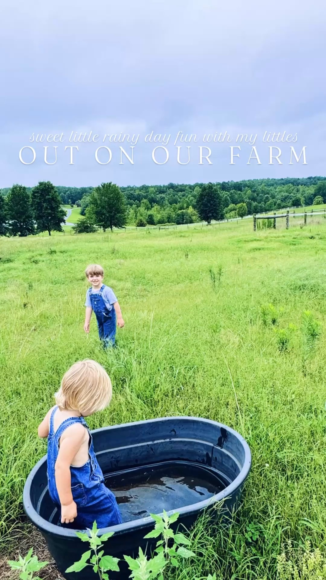 It’s been such a sweet and fun rainy & cloudy couple days out here on the farm with my babies 👶🏼 ☔️🤍🌳🌾🪿🦌 #rainydaysonthefarm #dreamyrainydays #rainyweather #rainydaymemories #makingmemories 

We love a good cozy rainy pjs kind of morning in the farmhouse 🥰🪟👶🏼🌧️📖 and always love getting to fetch some farm 🌾 fresh eggs 🥚 from our ladies 🐓 and look at those colors!! 😍

And after our last night of VBS ✝️💒 yesterday evening 🚀, we came back home 🏡 to three “deer deer” 🦌 friends waiting for us in our front pastures 🌳 - this place is so special and we are so grateful to have finally found our forever farm and home!! 🤍

And started this Friday morning off with the dreamiest 💭 morning run 🏃‍♀️views 🪿🫏🐴🦌🌾 and then we have been out in the pastures 🌳🌾 looking for puddles 💦 and swinging!! 💨 These truly are the days I always dreamed of!! 🪿We walked down to the pond to see the geese and ducks 🦆 and skip some rocks 🪨 - what a view!!! ✨ I am just so thankful that this is where the Lord has planted 🌱 our family and where our babies 👶🏼 get to grow up!! 🫶🏽 And ofcourse back up the driveway for some chalk 🎨🖌️🫟 play before the rain 🌧️ started back!!! 🥰

And yes! I linked the boys’ adorable little matching @carharrt overalls 👖and baby blue 🩵 rain ☔️ boots 🥾 for y’all over on my LTKit shop!! 🫶🏽🔗 Happy happy friYAY, y’all!! 🤍