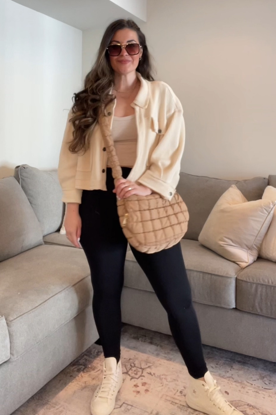 Best leggings of all time! And they have a compression top that not only sucks you in but stays up and won’t ride down. 🥰

#LTKfamily #LTKstyletip