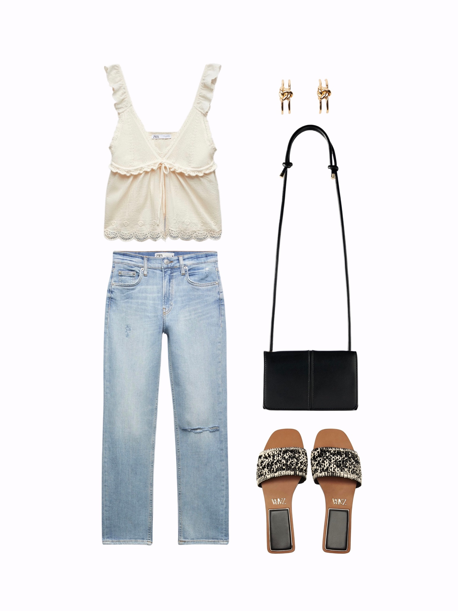 Zara Summer:
Top: 3991/055
Bottoms: 9863/066
Shoes: 2605/110
Bag: 6110/110
Earrings: 4548/218

#LTKunder100 #LTKSeasonal #LTKstyletip