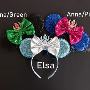 Elsa Mickey ears, Mickey Ears, Princess Mouse ears, Frozen Ears, Minnie Ears, Mouse Ears Headband... | Etsy (Global)