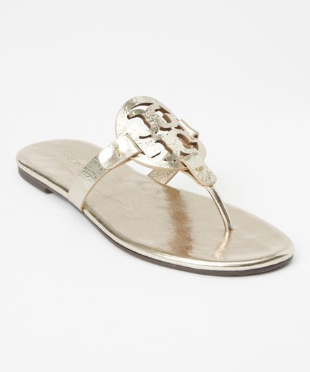 Tory Burch Spark Gold Miller Soft Thong Sandal - Women | Zulily