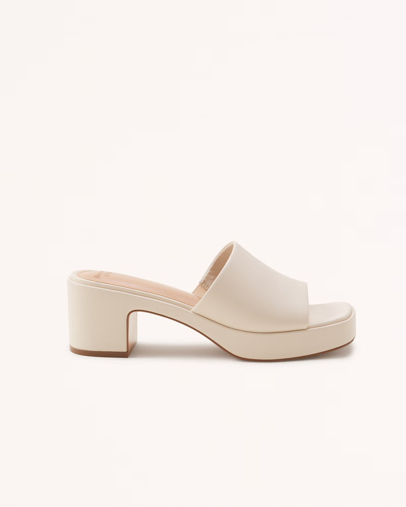 Retro Mule Platform Sandals | Abercrombie & Fitch (US)