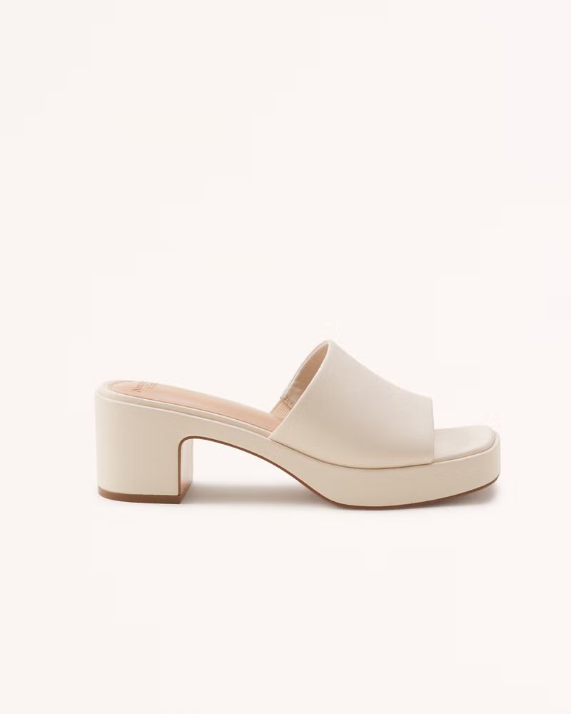 Women's Retro Mule Platform Sandals | Women's Swimwear | Abercrombie.com | Abercrombie & Fitch (US)