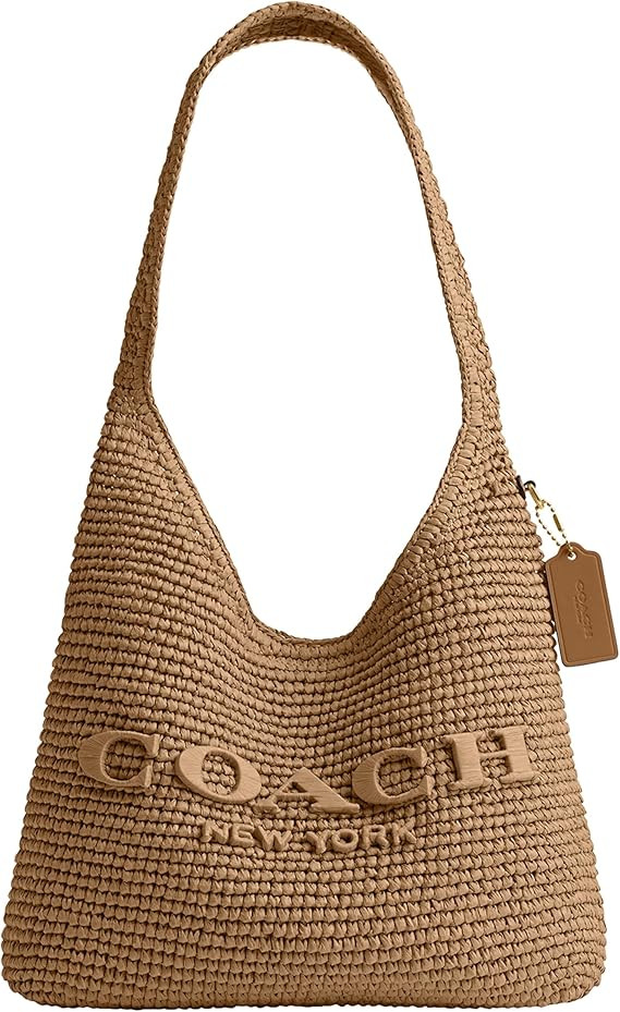 COACH Brooklyn Shoulder Bag 28 in Straw | Amazon (US)