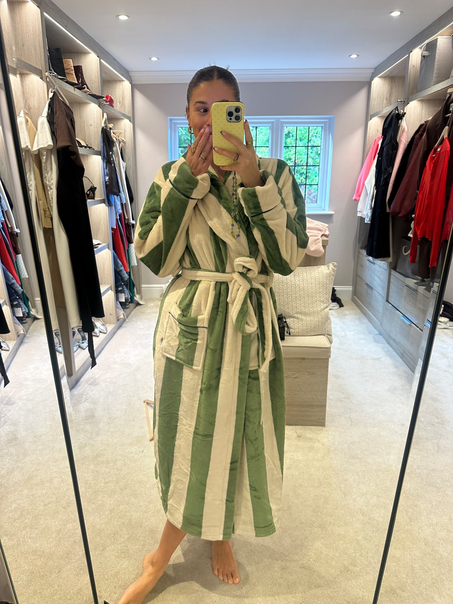 new fave dressing gown!!!!!! It’s giving Soho house?!?! And only £60… slay chelsea peers green striped dressing gown

#LTKautumn #LTKhome #LTKgiftguide