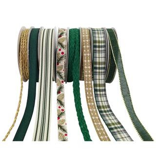 8ft. Green & Natural Value Pack Ribbon by Celebrate It® Christmas | Michaels | Michaels Stores