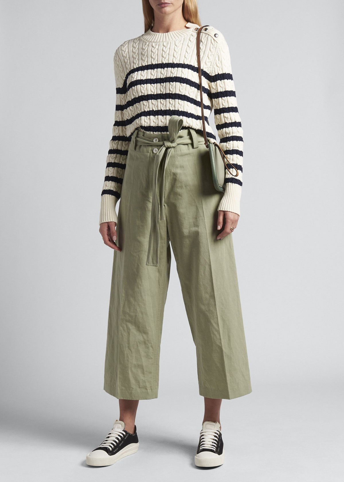 Striped Cable-Knit Sweater | Bergdorf Goodman