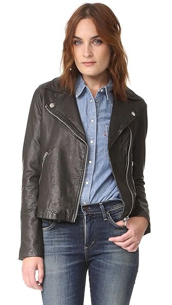 Madewell Washed Leather Motorcycle Jacket | Shopbop
