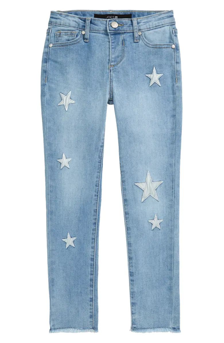 Luna Star Patch Ankle Straight Leg Jeans | Nordstrom