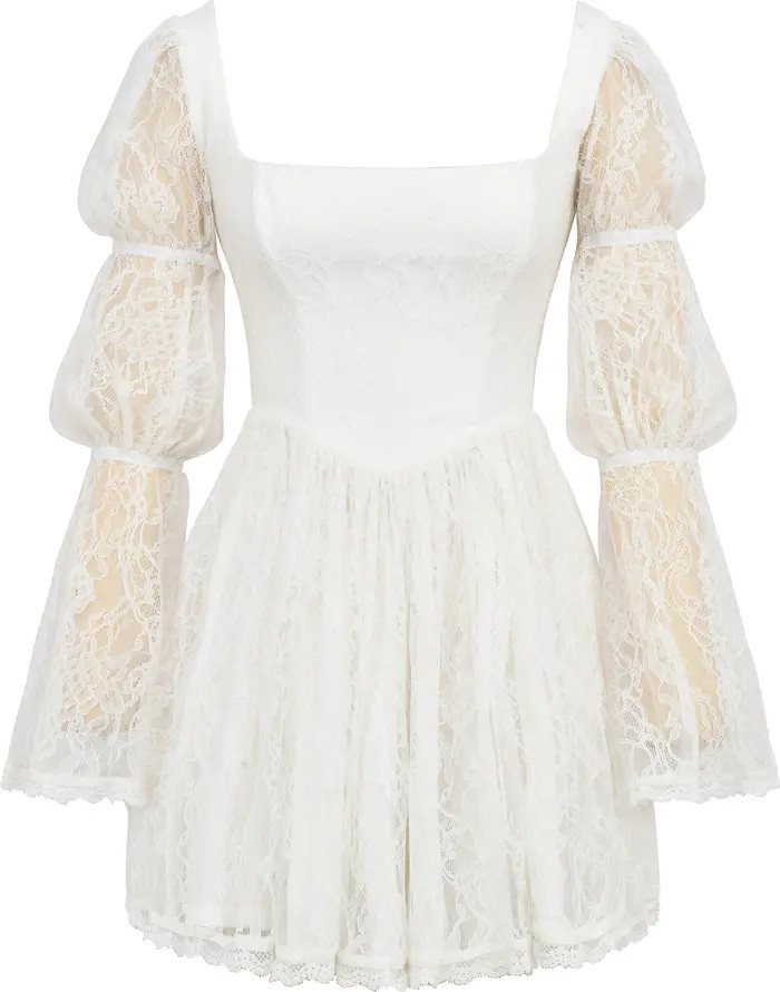 Sancia Lace Long Sleeve Minidress | Nordstrom