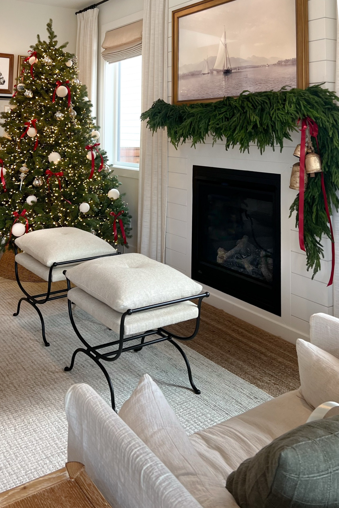 Holiday living room, traditional nostalgic Christmas, realistic faux tree, viral Christmas tree, twinkle lights, McGee and co, Martha Stewart aesthetic, Nancy Meyer’s home decor, Christmas decor, Norfolk pine garland, Afloral, Homebyjulianne home finds 

#LTKGiftGuide #LTKHoliday #LTKSeasonal