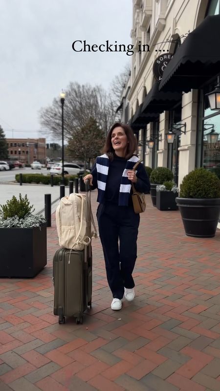 The perfect travel outfit for petites from La da End.  Fits TTS or a little large.  I like travel clothing comfy. So it is perfect for me.
#petite #ltkpetite

#LTKshoecrush #LTKtravel #LTKover40