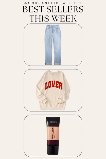 Fridays favorites of this week! The lover sweatshirt is finally back in stock too 😍 

#LTKSpringSale #LTKfindsunder100 #LTKstyletip