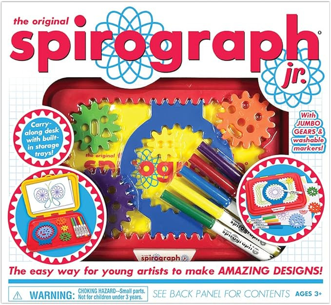 Spirograph Jr. -- Jumbo Sized Gears -- Arts and Craft Design Kit for Smaller Hands -- Ages 3+ | Amazon (US)