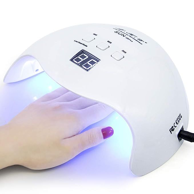 Gel UV LED Nail Lamp,LKE Nail Dryer 40W Gel Nail Polish UV LED Light with 3 Timers Professional N... | Amazon (US)