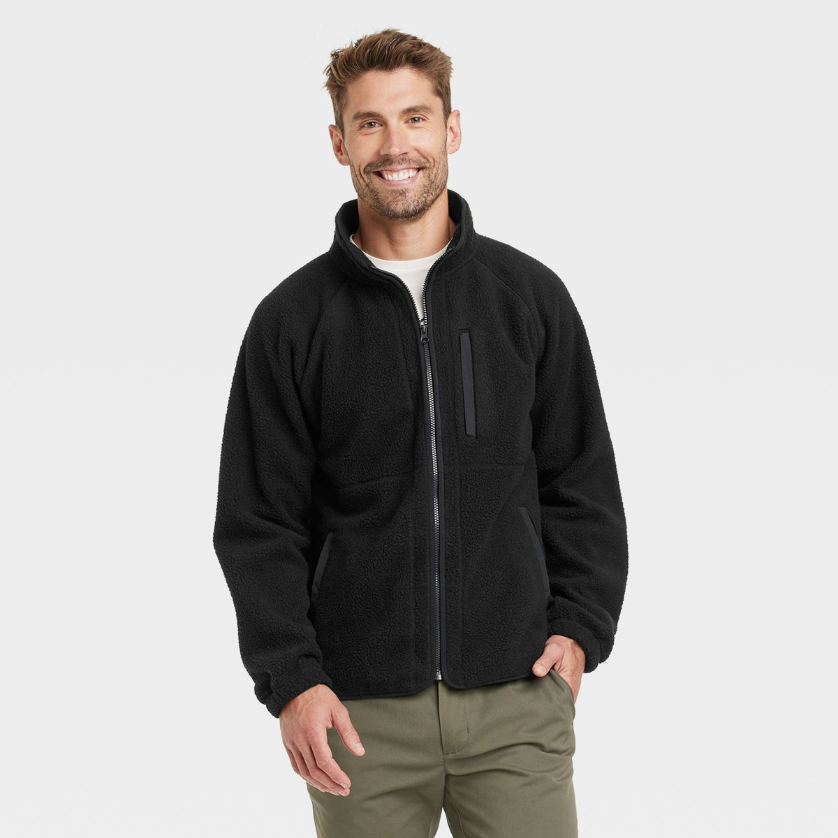 Men's High Pile Fleece Zip-Up Sweatshirt - Goodfellow & Co™ | Target