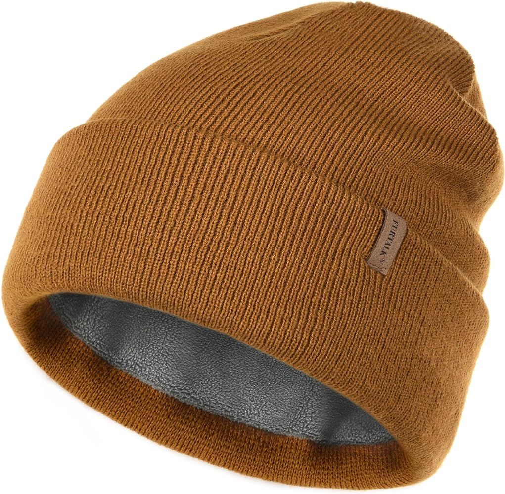 FURTALK Beanie Hats for Women Men Fleece Lined Winter Hats Soft Warm Womens Beanies for Winter | Amazon (US)