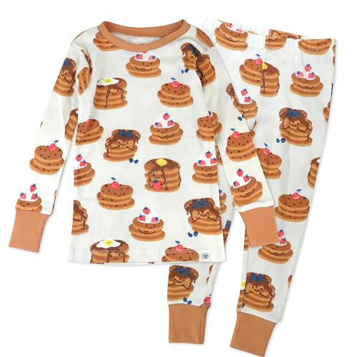 HonestBaby 2-Piece Pajamas Sleepwear PJs 100% Organic Cotton for Baby, Toddler, Kids, Boy, Stacked, 5T | Amazon (US)