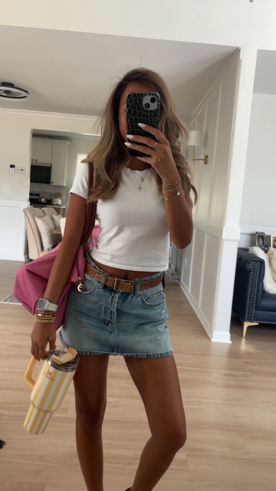 Belt is Prada and skirt is Zara 