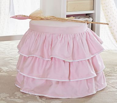 Madeline Vanity Stool, Ruffles | Pottery Barn Kids