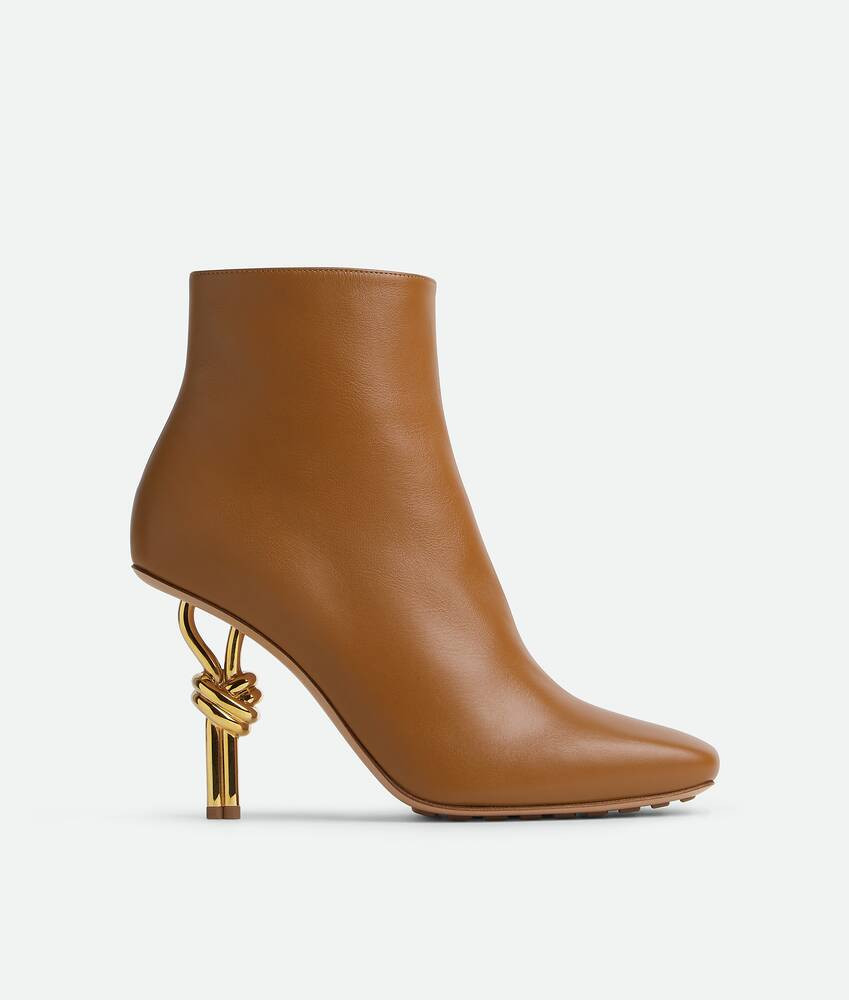 Bottega Veneta® Women's Knot Ankle Boot in Wood. Shop online now. | Bottega Veneta