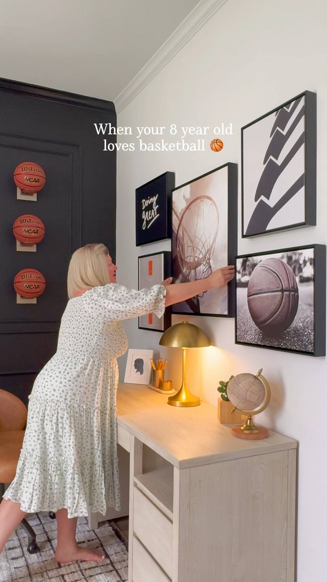 Elevating Sterling's room with stunning basketball-themed artwork from @minted! 🏀 The black-framed canvas pieces add a luxe and sophisticated touch, perfectly tying the space together. My little basketballer couldn't be happier with his new setup! 

Use code KRISTENART for up to 15% off Minted, including art. 

#minted #mintedpartner #liketkit #ltkfamily #ltkhome 🏡🎨