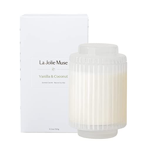 LA JOLIE MUSE Vanilla & Coconut Scented Candles, Candles Gifts for Women, Natural Soy Wax Candles... | Amazon (US)