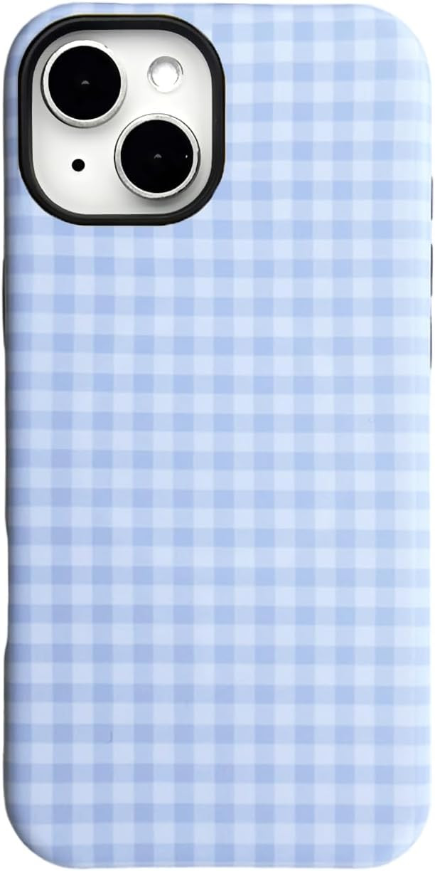 Magnetic Gingham Case for 15 6.1 inch [Compatible with MagSafe],Trendy Cute Checkered Chic Checke... | Amazon (US)
