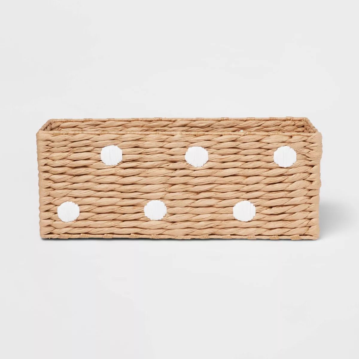 Woven Paper Dot Rectangular Kids' Basket - Pillowfort™ | Target