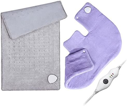 Heating Pad Gift Set of 2 - King Size 18" x 25" Shoulder Heating Pad and 12" x 24" Fast Heating Wrap | Amazon (US)