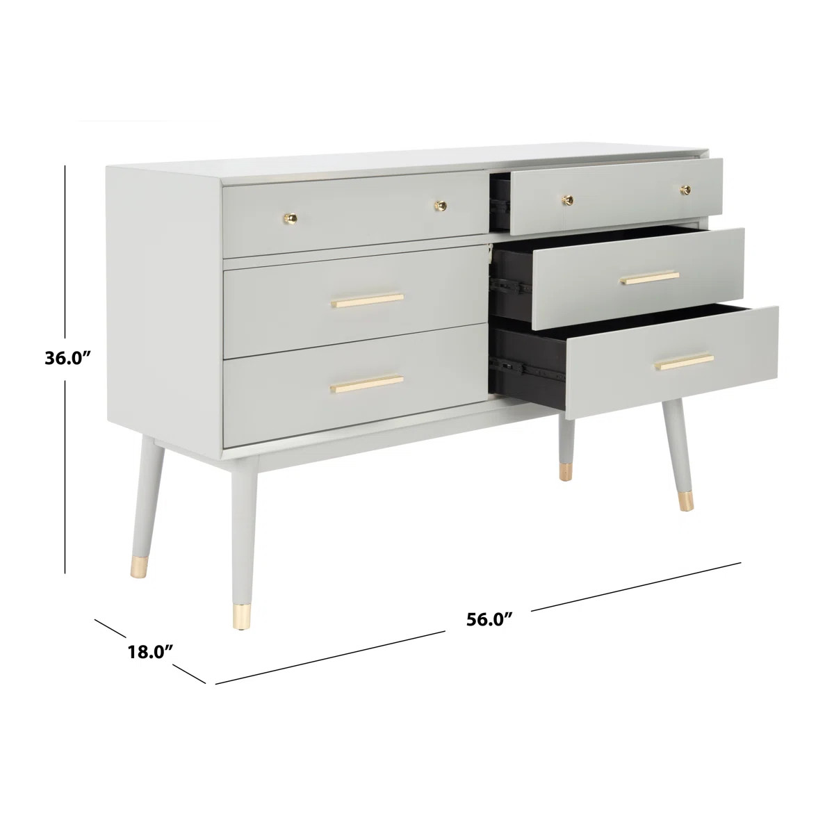 AllModern Samuel 6 Drawer Double Dresser & Reviews | Wayfair | Wayfair North America