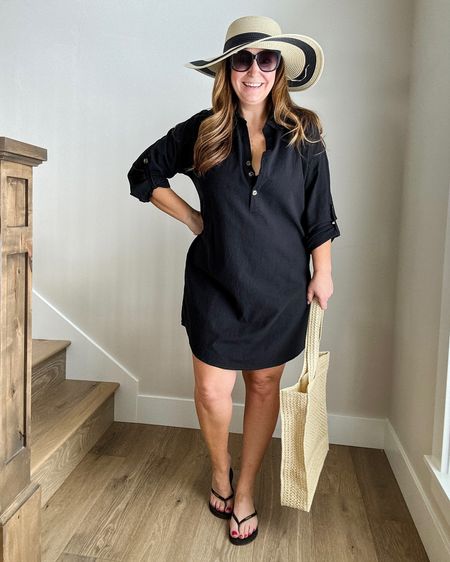 Vacation Beach Wear 

Fit tips: cover up tts, L // shoes tts 

Beach vacation  Swim style  Spring break  Resort wear  Woven tote  Sun hat  Cover up dress  Sunglasses 

#LTKtravel #LTKmidsize #LTKover40