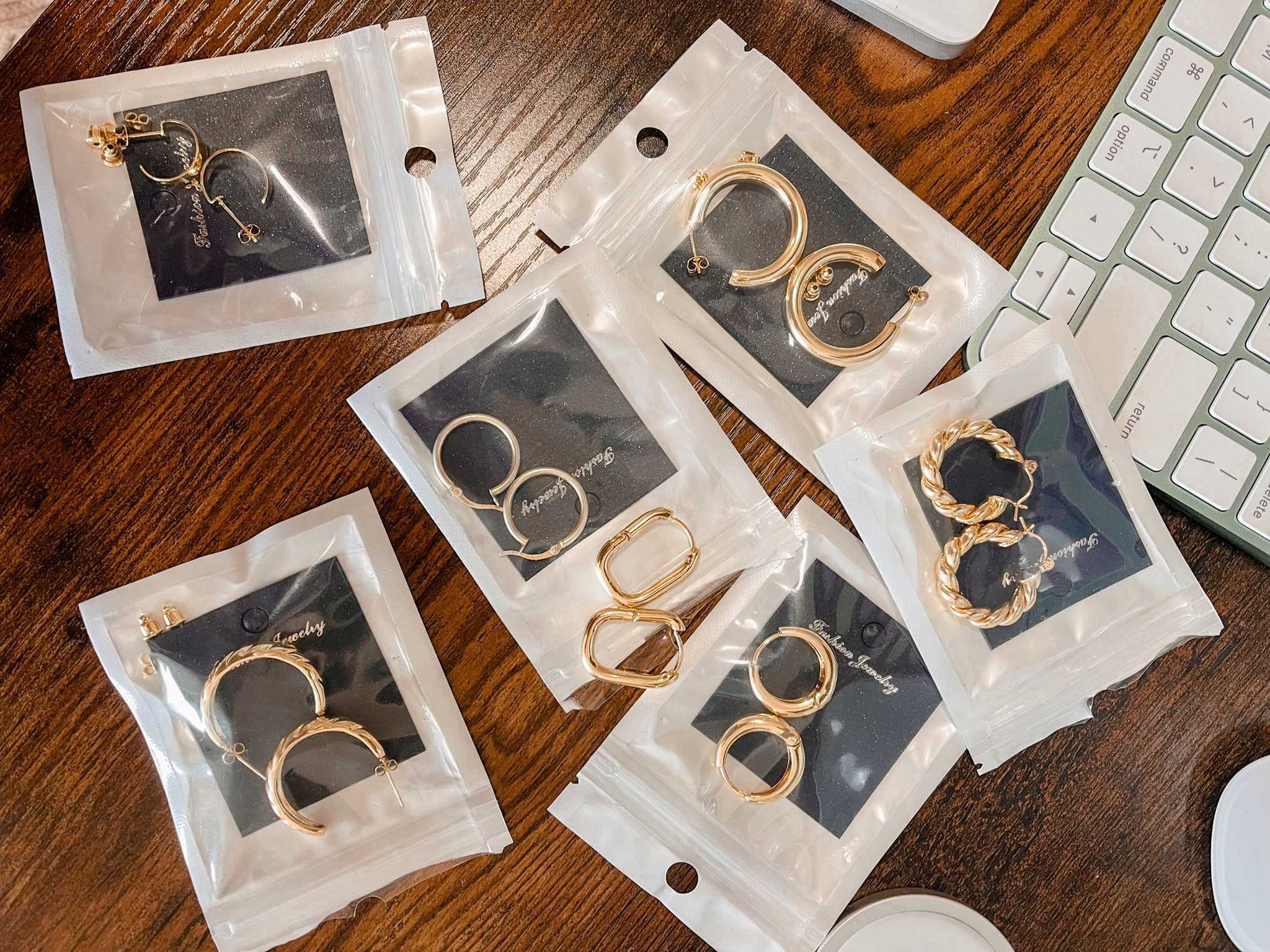 Set of 6 Gold Earrings✨