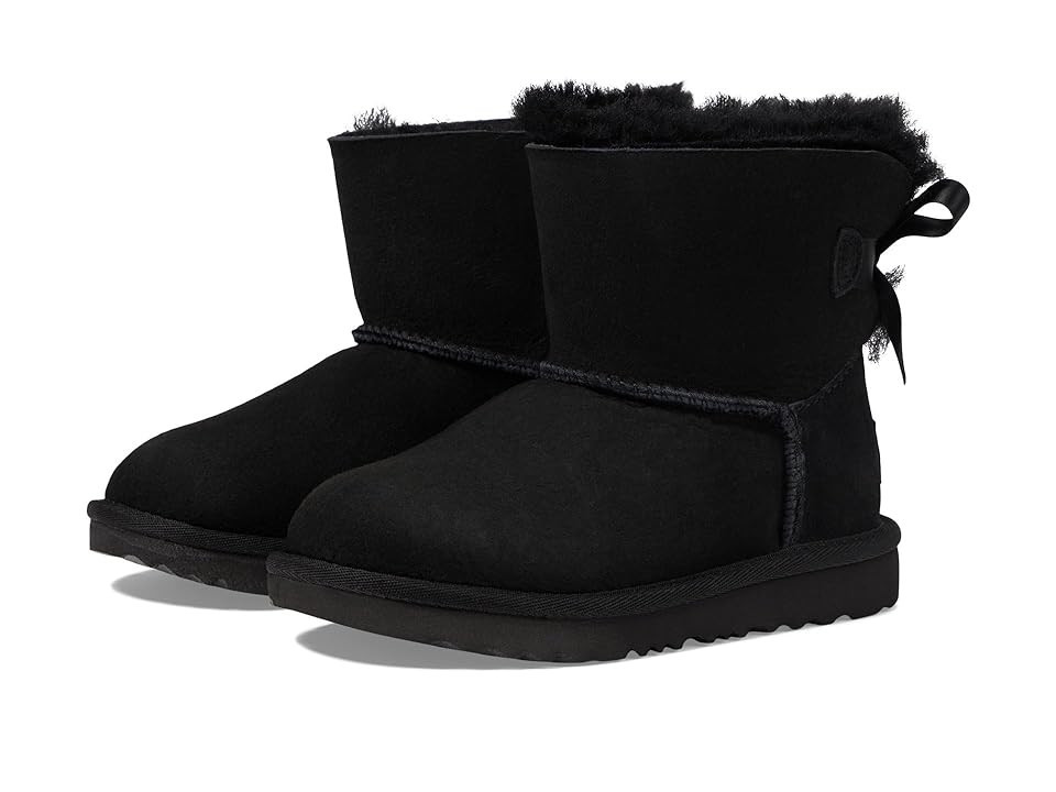 UGG Kids Mini Bailey Bow II (Toddler/Little Kid) Girls Shoes Black : 10 Toddler M, Suede | Zappos