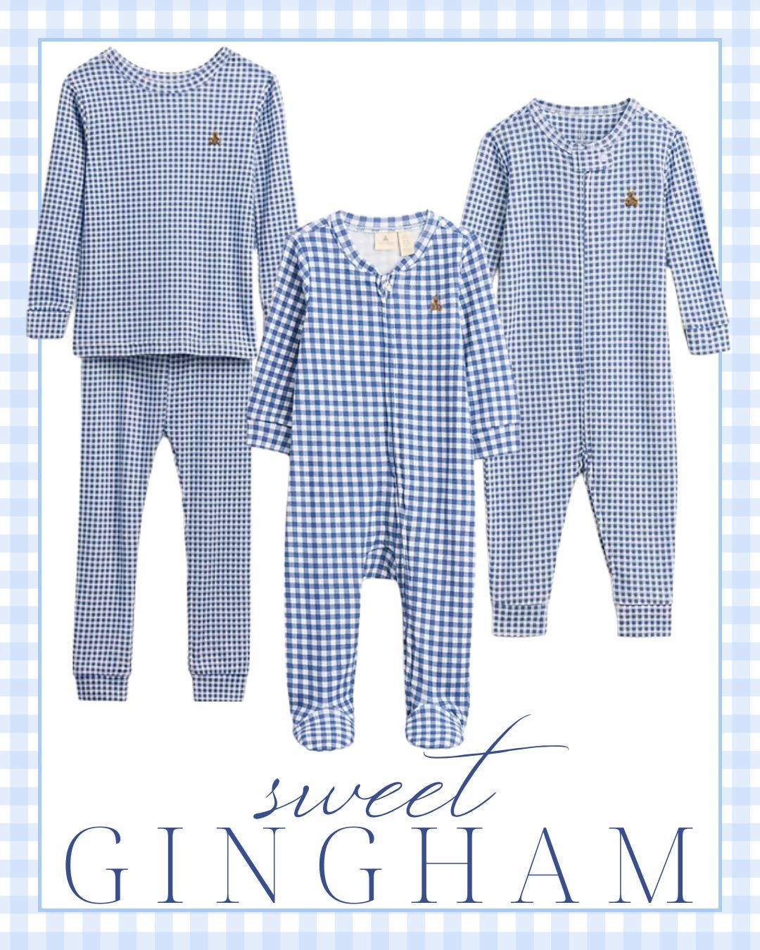 Sweet gingham jammies!  

 #LTKBaby #LTKKids