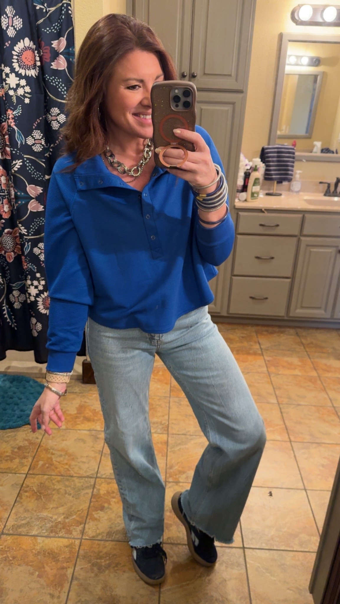 This ribbed pullover is 🔥🔥🔥!  The perfect teacher Friday ootd!  Paired with my fav relaxed denim! 

Wearing size small in top and size 27 in denim, @abercrombie  

Style | casual | spring | outfit inspo | sale | style | mom 

#LTKgrwm #LTKOver40 #LTKootd